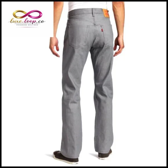 Classic Straight Leg Jeans Regular Fit Shrink-to-Fit Denim Retro Style